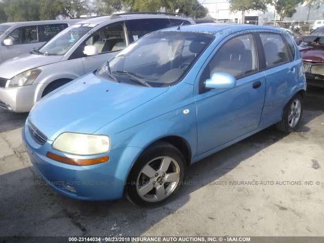 KL1TG666X6B653883 - 2006 CHEVROLET AVEO BLUE photo 2