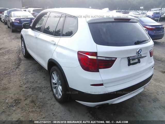 5UXWX9C56D0A27289 - 2013 BMW X3 XDRIVE28I WHITE photo 3