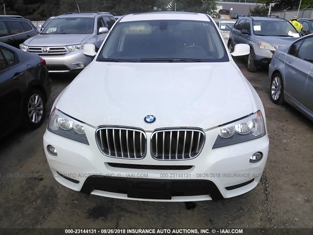 5UXWX9C56D0A27289 - 2013 BMW X3 XDRIVE28I WHITE photo 6