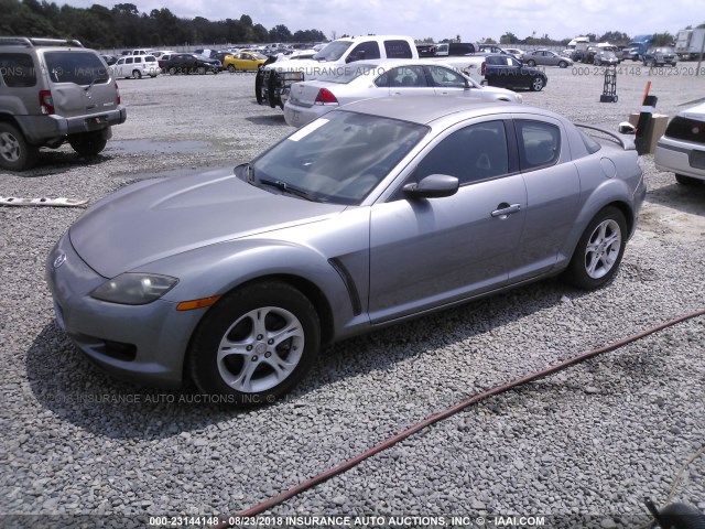 JM1FE17N740113405 - 2004 MAZDA RX8 GRAY photo 2