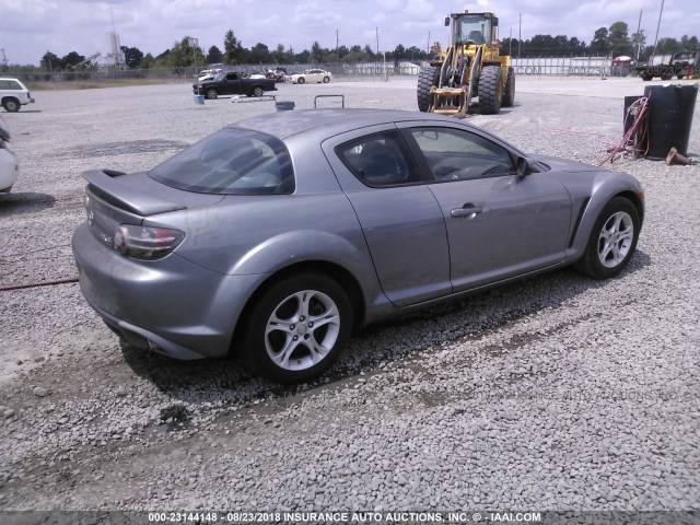 JM1FE17N740113405 - 2004 MAZDA RX8 GRAY photo 4