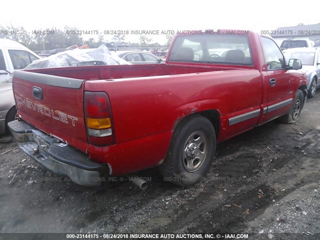 1GCEC14W52Z337151 - 2002 CHEVROLET SILVERADO C1500 RED photo 4