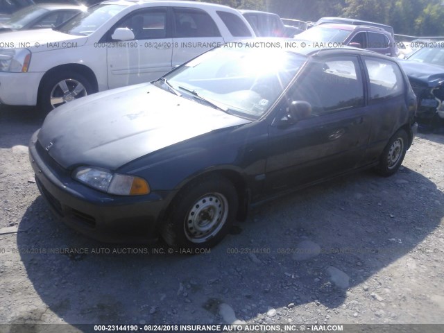 2HGEH2469SH514440 - 1995 HONDA CIVIC DX BLACK photo 2