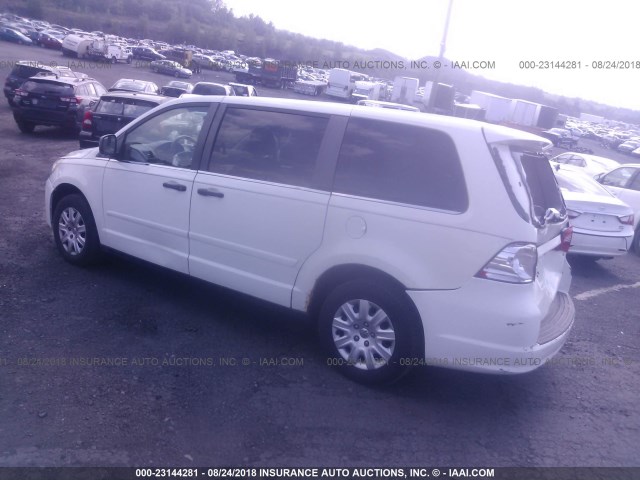 2V8HW44179R598400 - 2009 VOLKSWAGEN ROUTAN S WHITE photo 3