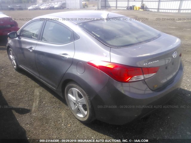 5NPDH4AE2DH267189 - 2013 HYUNDAI ELANTRA GLS/LIMITED GRAY photo 3