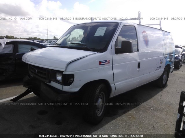 1FTRE14WX6HA57572 - 2006 FORD ECONOLINE E150 VAN WHITE photo 2