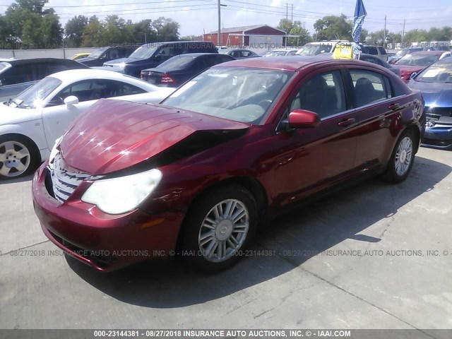 1C3LC56R57N543143 - 2007 CHRYSLER SEBRING TOURING RED photo 2