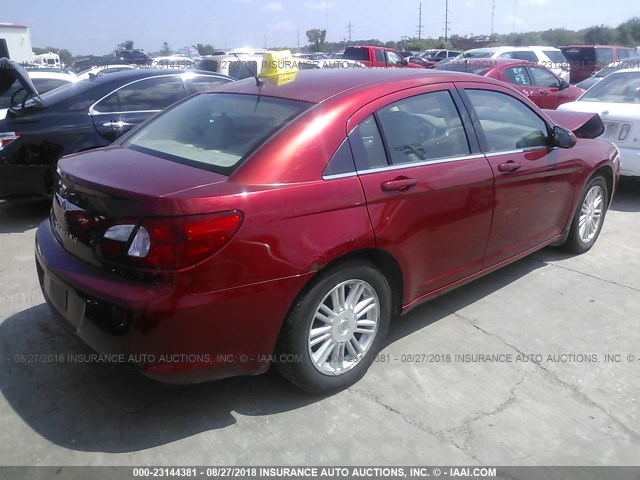 1C3LC56R57N543143 - 2007 CHRYSLER SEBRING TOURING RED photo 4