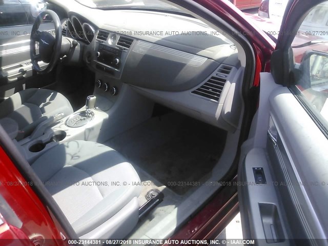 1C3LC56R57N543143 - 2007 CHRYSLER SEBRING TOURING RED photo 5