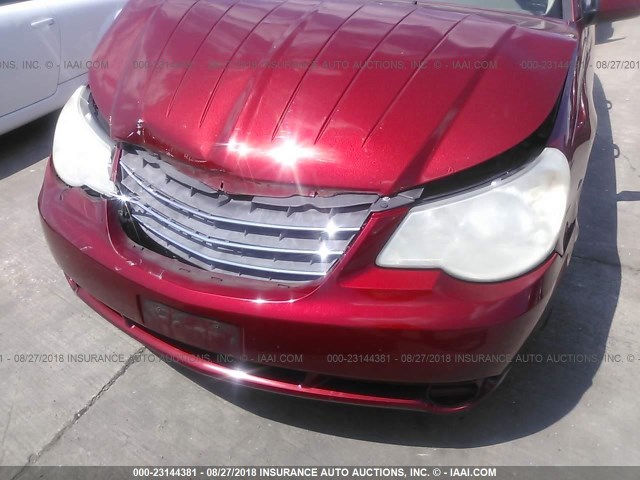 1C3LC56R57N543143 - 2007 CHRYSLER SEBRING TOURING RED photo 6