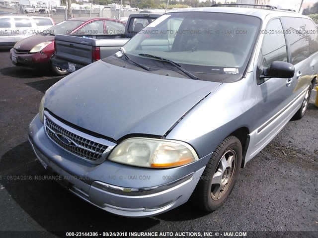 2FMZA5344YBA57338 - 2000 FORD WINDSTAR SEL BLUE photo 2