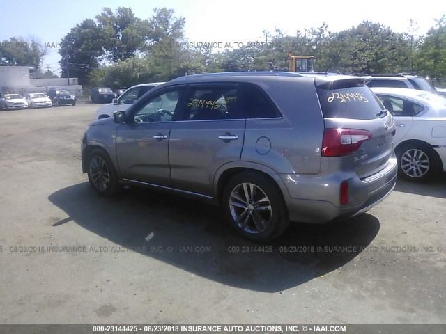 5XYKW4A78EG492868 - 2014 KIA SORENTO SX/SX LIMITED GRAY photo 3