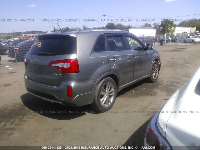 5XYKW4A78EG492868 - 2014 KIA SORENTO SX/SX LIMITED GRAY photo 4