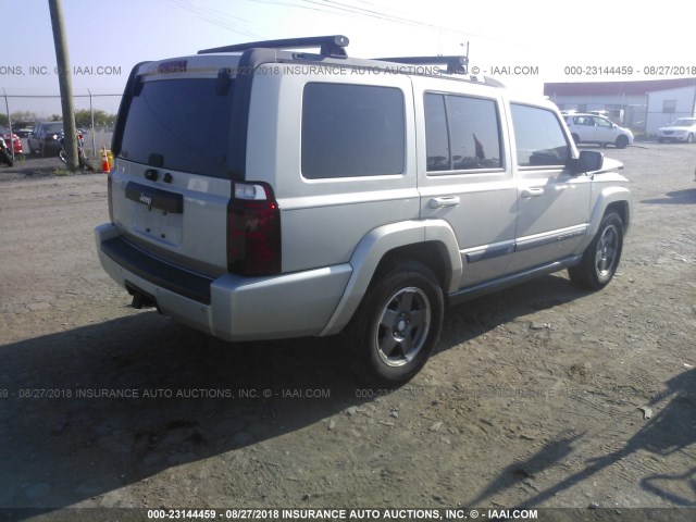 1J8HH48KX8C153464 - 2008 JEEP COMMANDER SPORT SILVER photo 4