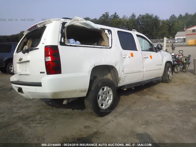 1GNSKJE75CR196166 - 2012 CHEVROLET SUBURBAN K1500 LT WHITE photo 4