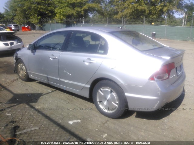 JHMFA36286S025984 - 2006 HONDA CIVIC HYBRID SILVER photo 3