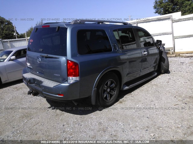 5N1BA0ND8CN614735 - 2012 NISSAN ARMADA SV/SL/PLATINUM BLUE photo 4