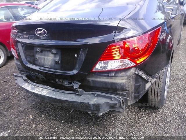 KMHCT4AE2DU429219 - 2013 HYUNDAI ACCENT GLS/GS BLACK photo 6