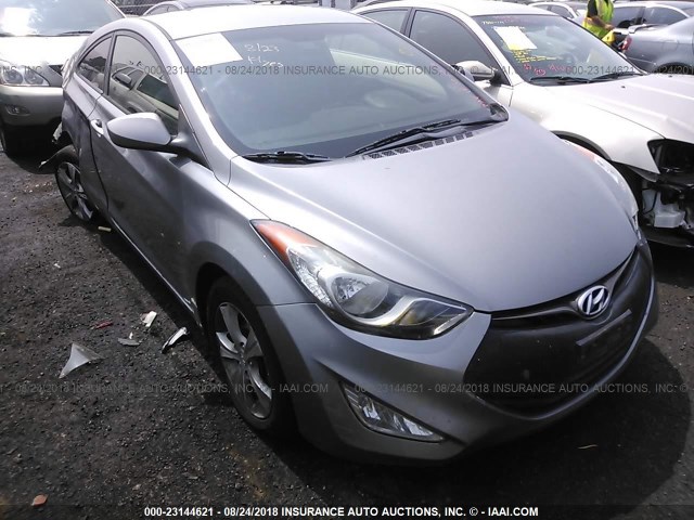 KMHDH6AEXDU001531 - 2013 HYUNDAI ELANTRA COUPE GS/SE GRAY photo 1