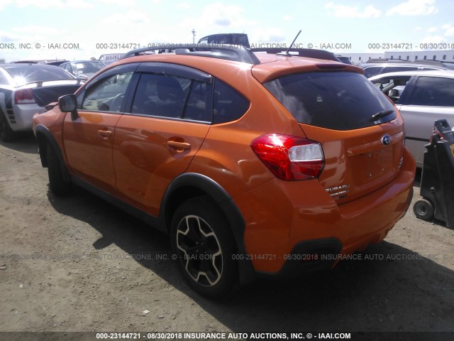 JF2GPAWC8E8243888 - 2014 SUBARU XV CROSSTREK 2.0 PREMIUM ORANGE photo 3