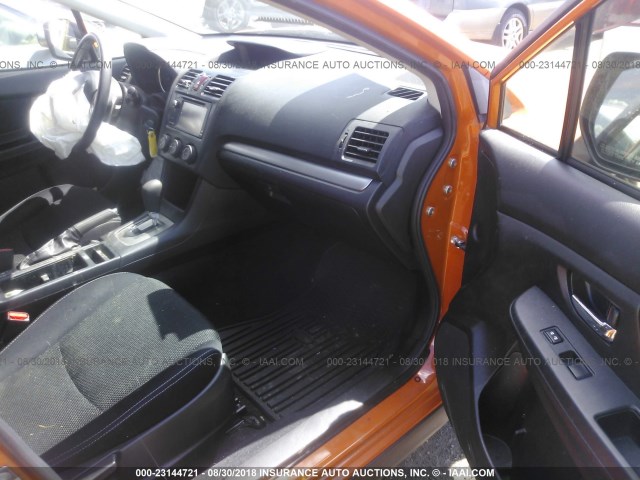 JF2GPAWC8E8243888 - 2014 SUBARU XV CROSSTREK 2.0 PREMIUM ORANGE photo 5