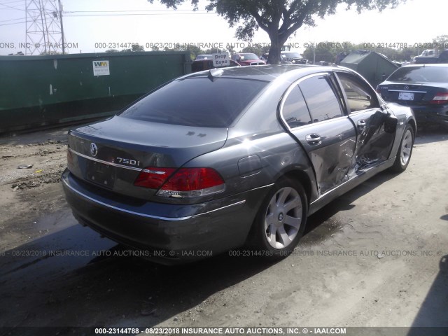 WBAHL83528DT12094 - 2008 BMW 750 I GRAY photo 4