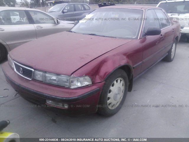 JH4CC2540NC006896 - 1992 ACURA VIGOR LS MAROON photo 2