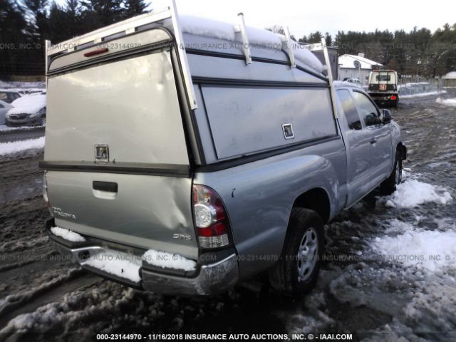 5TFTX4CN3EX041695 - 2014 TOYOTA TACOMA ACCESS CAB SILVER photo 4