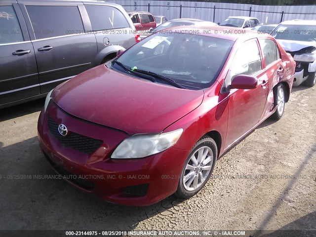 JTDBL40EX9J048633 - 2009 TOYOTA COROLLA LE/XLE RED photo 2