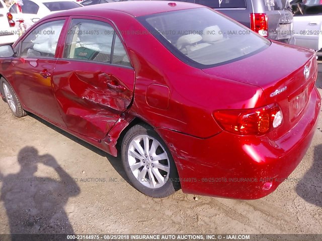 JTDBL40EX9J048633 - 2009 TOYOTA COROLLA LE/XLE RED photo 6