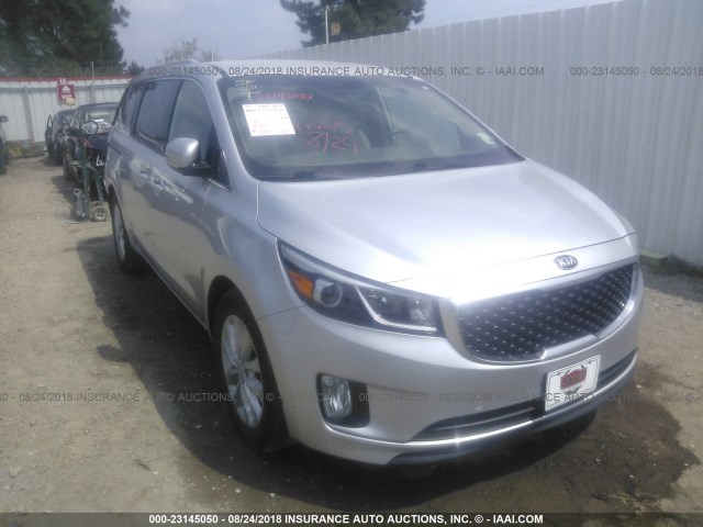 KNDMC5C1XG6116498 - 2016 KIA SEDONA EX/SX SILVER photo 1