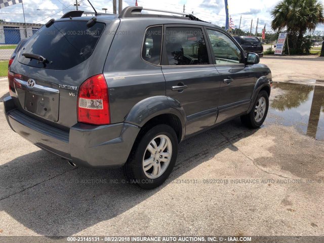 KM8JN12D87U476300 - 2007 HYUNDAI TUCSON SE/LIMITED GRAY photo 4