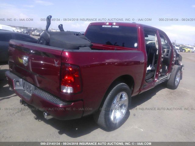 1C6RD6KT4CS281208 - 2012 DODGE RAM 1500 ST MAROON photo 4