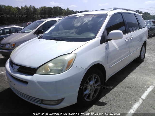 5TDZA22C55S243265 - 2005 TOYOTA SIENNA XLE/XLE LIMITED WHITE photo 2