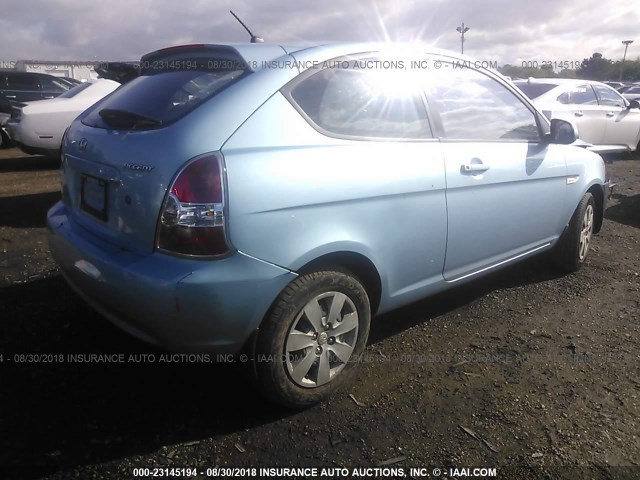 KMHCM3AC4AU162490 - 2010 HYUNDAI Accent BLUE/GS BLUE photo 4