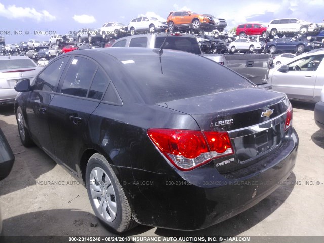 1G1PA5SH6E7227485 - 2014 CHEVROLET CRUZE LS BLACK photo 3