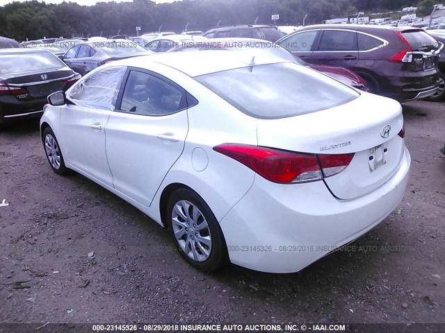 5NPDH4AE0CH111795 - 2012 HYUNDAI ELANTRA GLS/LIMITED WHITE photo 3