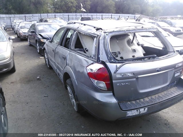 4S4BP61C387312697 - 2008 SUBARU OUTBACK 2.5I GRAY photo 3