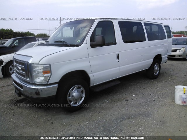 1FBNE3BL0DDA31865 - 2013 FORD ECONOLINE E350 SUPER DUTY WAGON WHITE photo 2