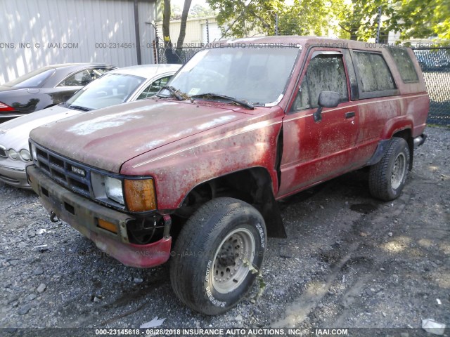 JT4RN62D8G0013326 - 1986 TOYOTA 4RUNNER RN60 RED photo 2