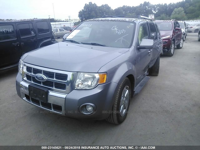 1FMCU94188KD85389 - 2008 FORD ESCAPE LIMITED GRAY photo 2