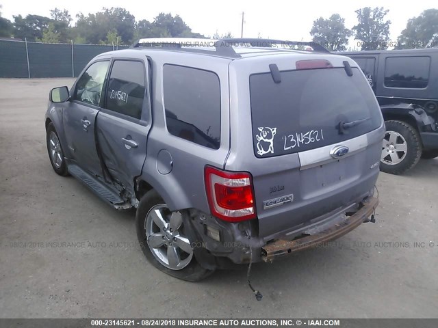 1FMCU94188KD85389 - 2008 FORD ESCAPE LIMITED GRAY photo 3