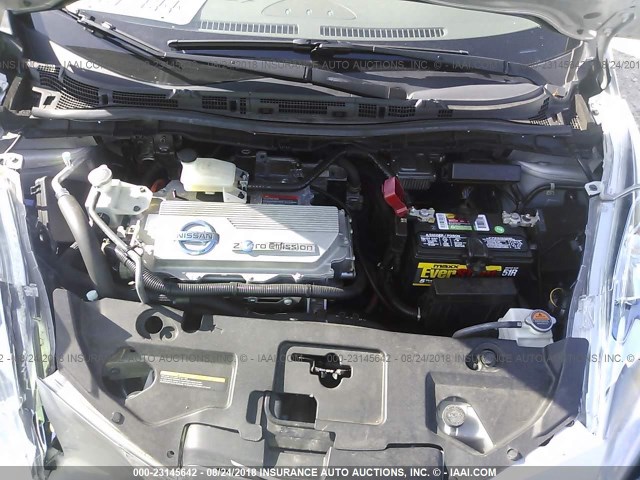 JN1AZ0CP4CT021832 - 2012 NISSAN LEAF SV/SL SILVER photo 10