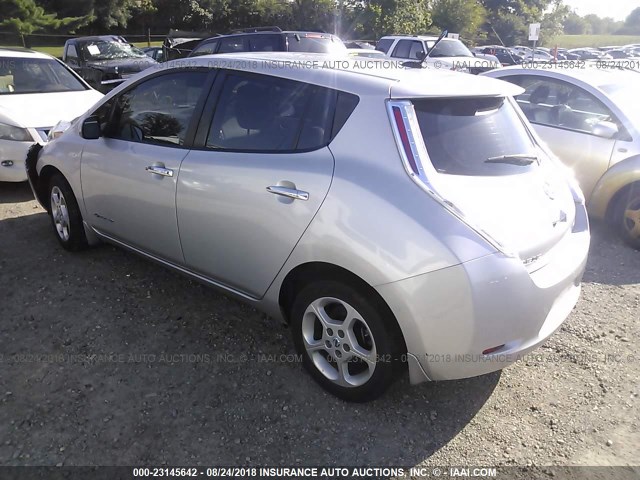 JN1AZ0CP4CT021832 - 2012 NISSAN LEAF SV/SL SILVER photo 3