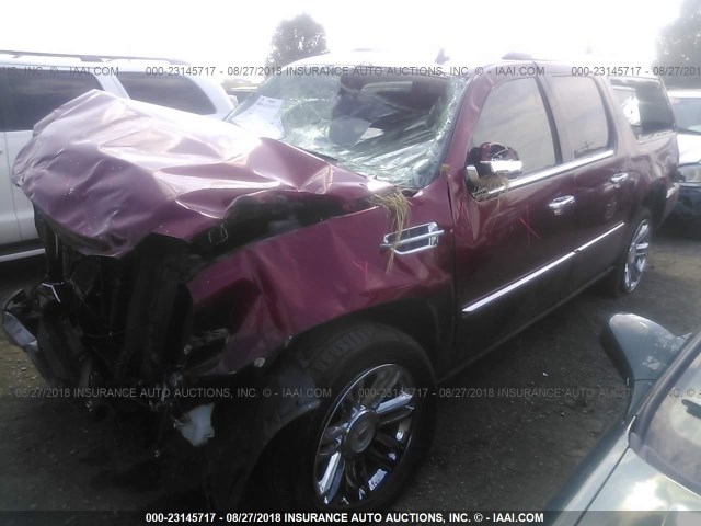 1GYS4KEF6CR279471 - 2012 CADILLAC ESCALADE ESV PLATINUM წითელი ფოტო 2