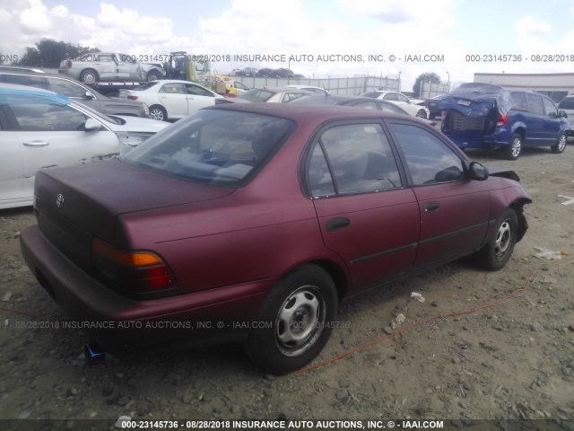 JT2AE09E7P0001556 - 1993 TOYOTA COROLLA LE/DX PURPLE photo 4
