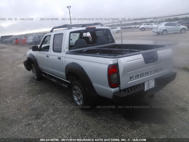 1N6ED27T51C390158 - 2001 NISSAN FRONTIER CREW CAB XE/CREW CAB SE SILVER photo 3