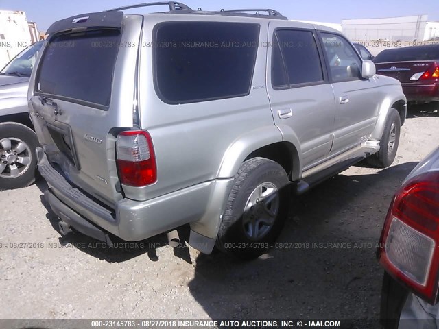 JT3GN87R0Y0140228 - 2000 TOYOTA 4RUNNER LIMITED SILVER photo 4