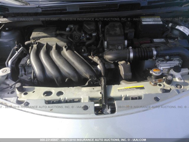 3N1CE2CP5EL412804 - 2014 NISSAN VERSA NOTE S/S PLUS/SV/SL GRAY photo 10