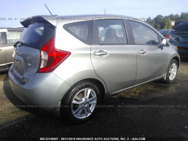 3N1CE2CP5EL412804 - 2014 NISSAN VERSA NOTE S/S PLUS/SV/SL GRAY photo 4